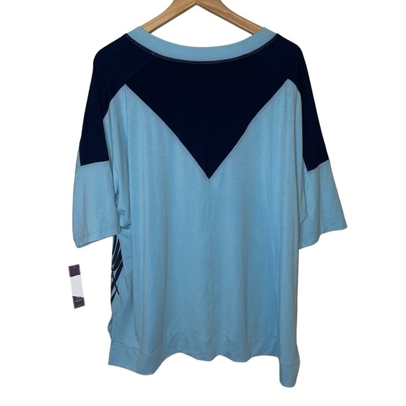 NWT FUDA Women’s Short Sleeve Size XL V-Neck Top - Picture 2 of 5